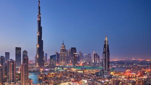 Imagen de la ciudad de Dubái y el impontente Burj Khalifa