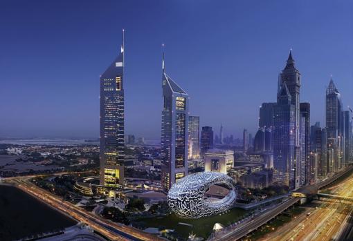 El Museo del Futuro, en el skyline de Dubái