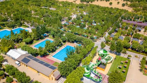 Imagen aérea del Camping El Escorial