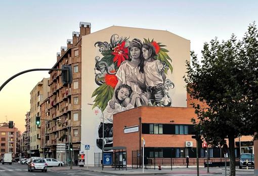 Mural de Lula Goce, en Aranda