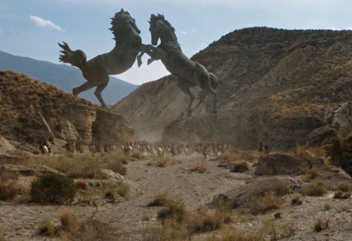 Una de las conocidas escenas de 'Juego de Tronos' en el Desierto de Tabernas.
