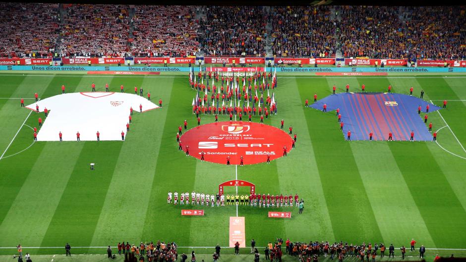 Así se vivió el himno en la Copa del Rey